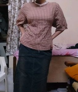 Yui Ghingham Japanese Top