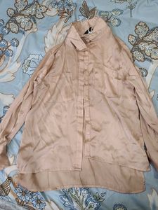 Peach Satin Shirt