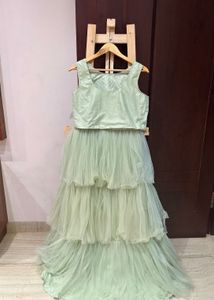Green Tutu Skirt Lehenga Choli