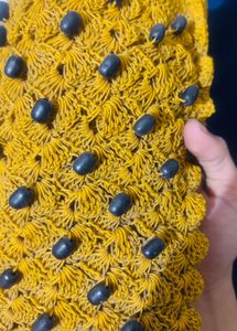 Handmade Crochet Beaded Shoulder Bag