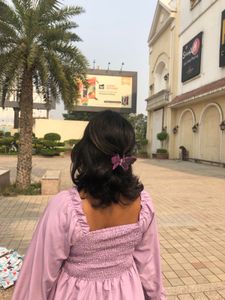 Lilac Smocked Ruffle Mini Dress