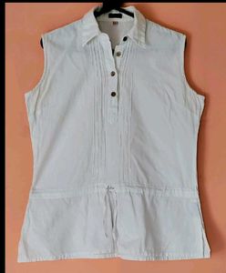 White Sleeveless Top