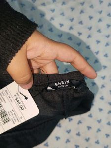 Shein Black Ruffle Shorts