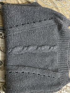 Gray Cable Knit Sweater