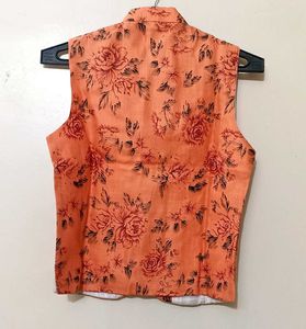 Floral Print Waistcoat