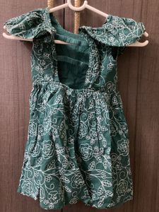 Floral Green Baby Dress