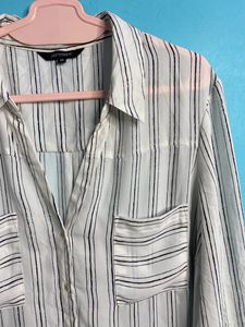 White And Black Striped Shirt