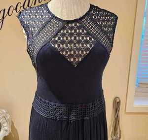 Elegant navy blue Maxi Dress