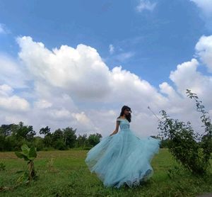 Powder Blue Flairy Gown 💫