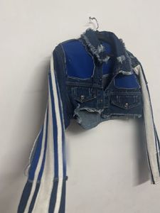 Distressed Denim Cropped Jacket