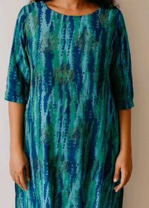 Blue & Green Kurta