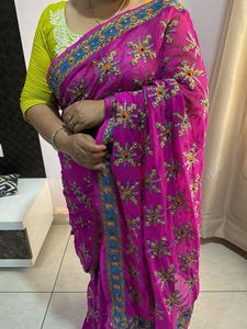 Zari Embroidery With Stone Sitira Hand Work