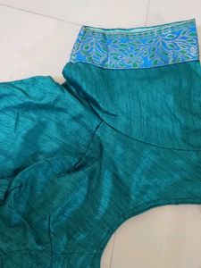 Floral Pattern seagreen georgette saree