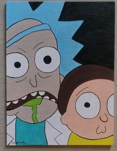 Rick &amp; Morty Canvas Painting