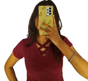 ✨ Chic Maroon Criss-Cross Ribbed Top ✨