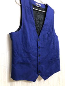 le chateau Navy Blue Waistcoat