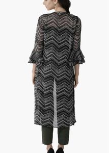 Floral print long shrug