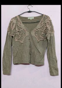 Korean Brown Cute Cardigan 🤎🟤