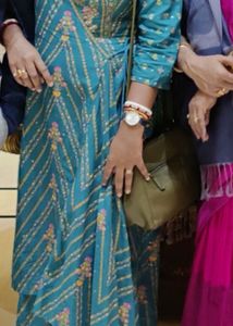 Green Printed Ethnic Jumpsuit