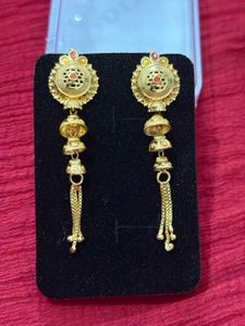 Gold Jhumka Earrings Dail Usage Earring