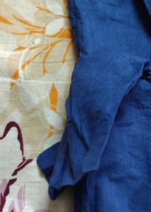 Stylish Men's Blue Cotton Kurta (Chest/Waist: 20.5