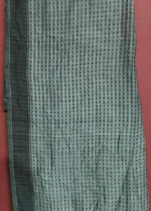 Gray Striped Cotton Scarf/Duppata