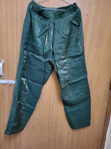 tissue  darkGreen Embroider kurta set xl wed