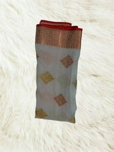 Blue Copper  Zari Saree