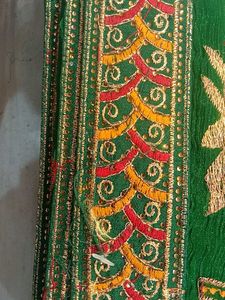 Green Embellished Saree