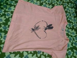 Peach T-Shirt  And Orange Tshirt (Combo)