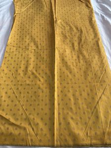 Premium banarasi mustard and golden suit set