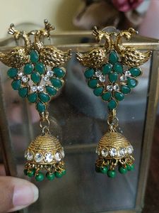 Drop Earrings Green