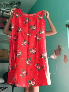 Flower Printed A Line New Dress