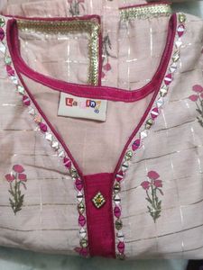Pink Embroidery Kurta Set