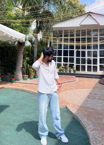 Blue Straight fit jeans