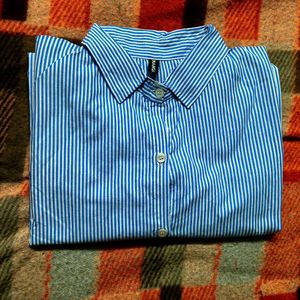 Blue Striped Long Sleeve Shirt