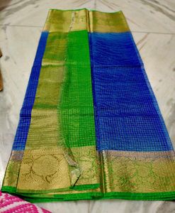 Elegant Blue & Green Saree