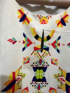 White Clr Crepe Kurti