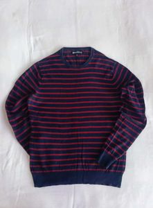 Navy &amp; Red Stripped Sweater