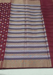 GRAND BANARASI WOVEN DESIGN COTTON SAREE 💜