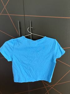 Blue Crop Top Tee