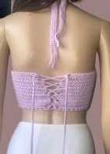 Crochet Halter Pink or Blue Top