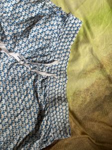 Blue Patterned Shorts