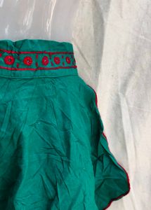 Ethnic waist  - Green with Red Details