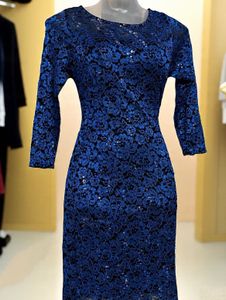 Pintrest Glitter Stunning Blue Lace Dress