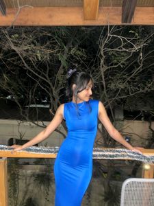 Elegant Blue Bodycon Dress