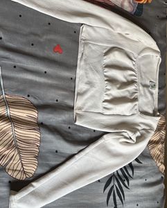 Cute White Long Sleeve Top