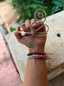 Silver Arm Cuff Bangle