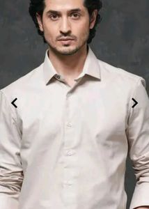 Beige Man Full Sleeves Shirt