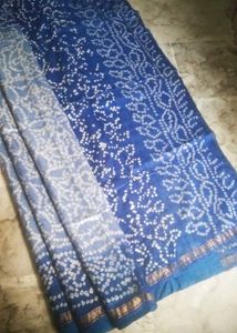 3Brand New bandhani cotton silk saree Set